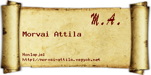 Morvai Attila névjegykártya